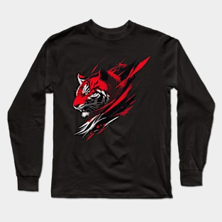 Hunting Tiger Animal Design Long Sleeve T-Shirt